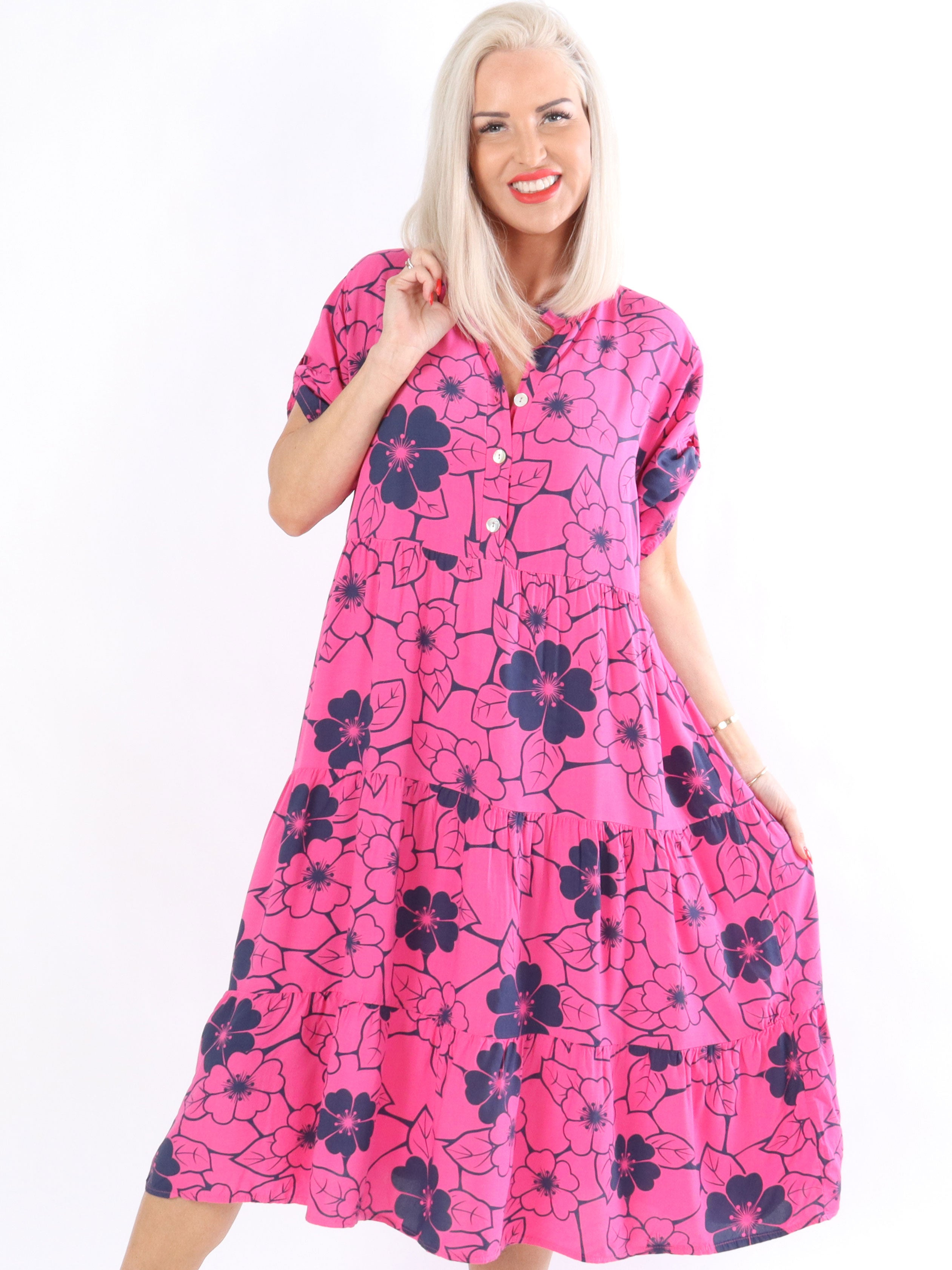 Litzy - Kjole med blomstermotiver